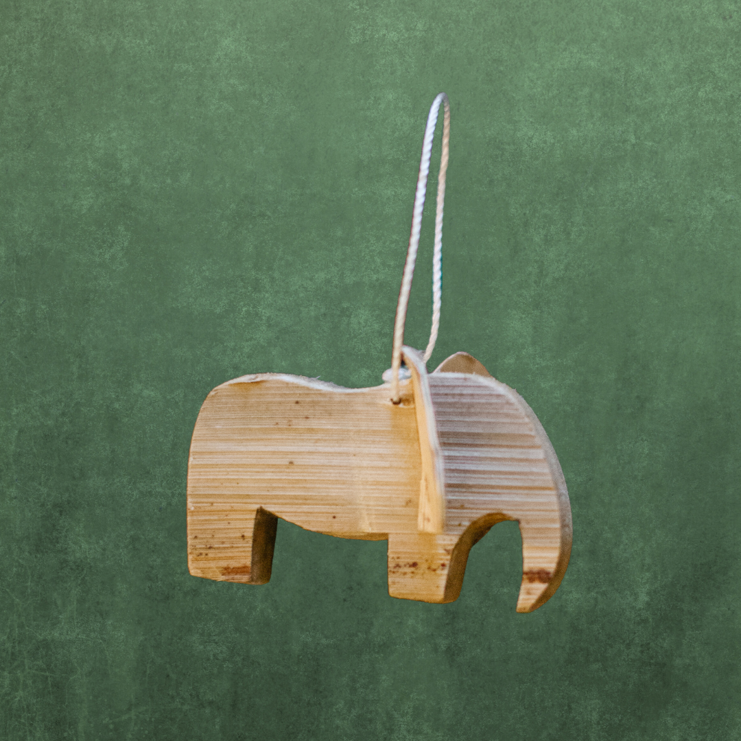 Wooden Elephant Ornament from Uganda