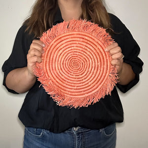 Fringe Basket Handwoven in Uganda