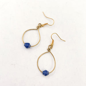 Small Twere Earrings - various colours/brass wire