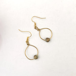 Small Twere Earrings - various colours/brass wire