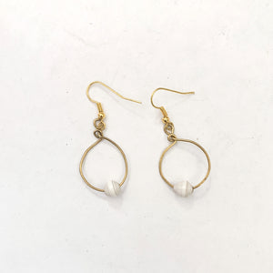 Small Twere Earrings - various colours/brass wire