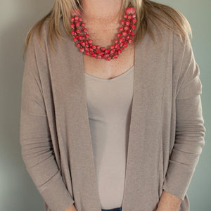 Red and Gold Necklace - JustOne