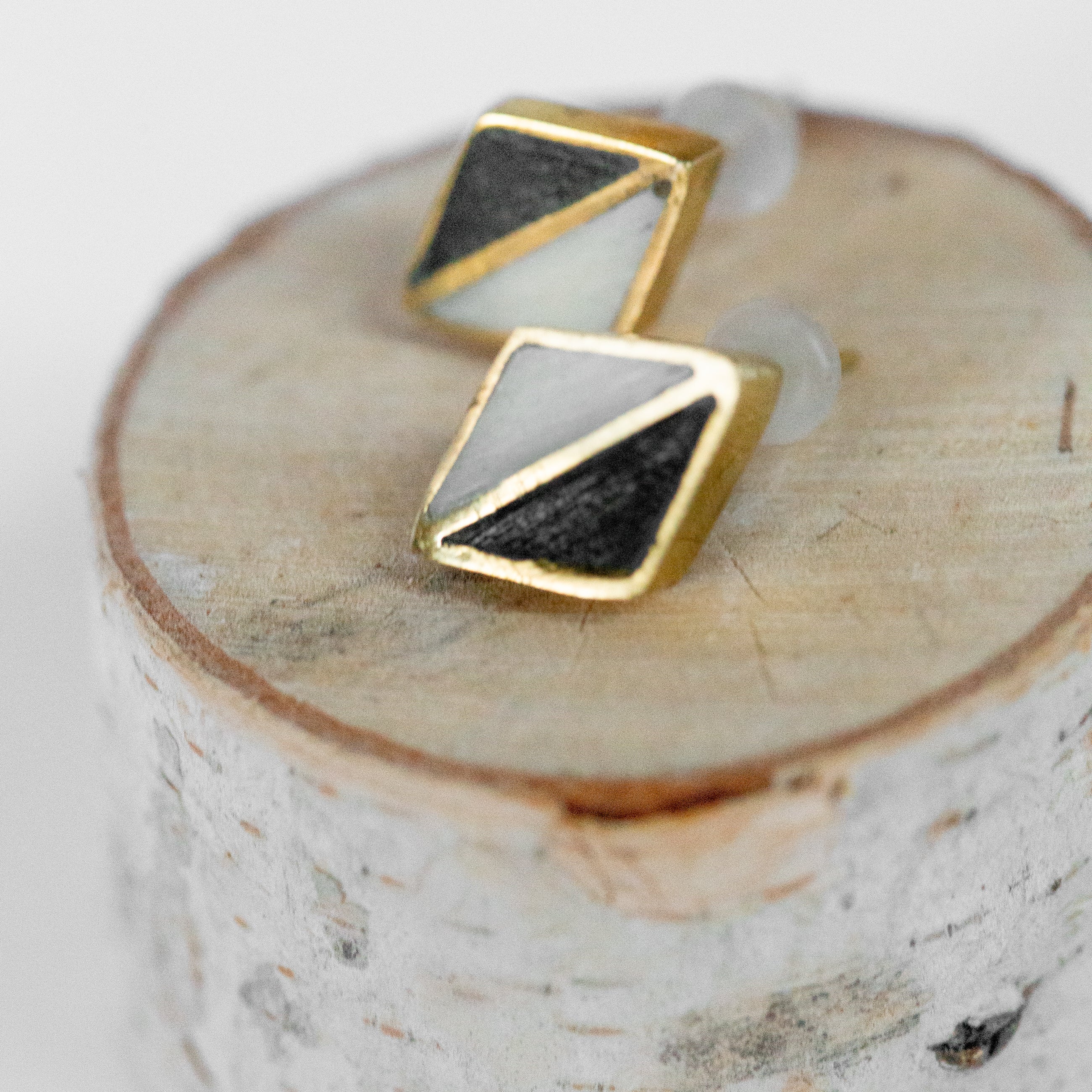 Black and White Diamond Earrings - discontinued